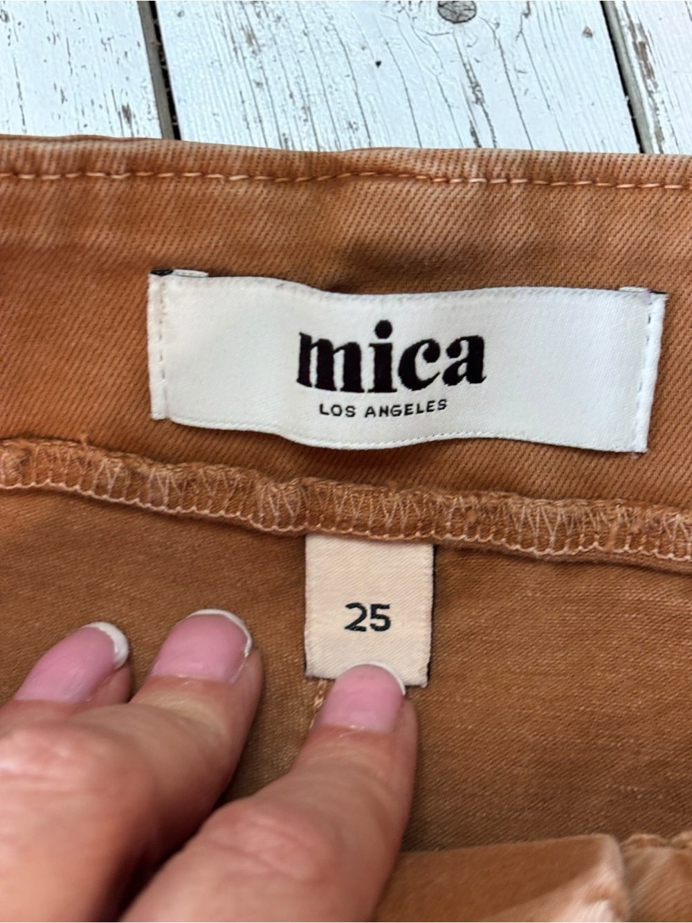 Mica Denim Rust Brown High Rise Wide Leg Jeans Women’s Size 25 Stretch - Picture 2 of 12